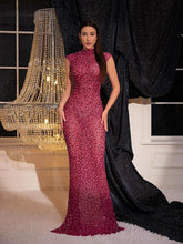 Load image into Gallery viewer, Protea Back Cutout Rhinestone Mesh Dress
