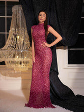 Load image into Gallery viewer, Protea Back Cutout Rhinestone Mesh Dress
