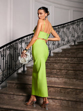 Load image into Gallery viewer, Rajiv Flower Bandage Skirt Set
