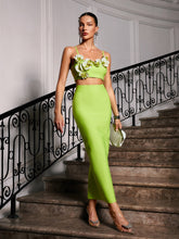 Load image into Gallery viewer, Rajiv Flower Bandage Skirt Set
