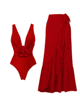 Load image into Gallery viewer, Rosen Flower Swimwear Two Piece Set
