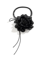 Load image into Gallery viewer, Rosie Black Flower Mesh Choker
