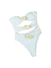 Load image into Gallery viewer, Rox Strapless Flower One Piece Swimsuit

