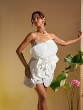 Load image into Gallery viewer, Ruairi Strapless Flower Mini Dress
