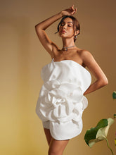 Load image into Gallery viewer, Ruairi Strapless Flower Mini Dress
