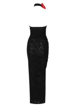 Load image into Gallery viewer, Ruby Halterneck Mesh Maxi Dress
