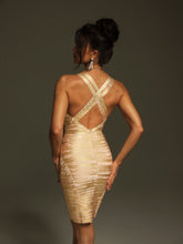 Load image into Gallery viewer, Rudimar V Neck Printed Bandage Mini Dress
