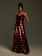 Load image into Gallery viewer, Rupali Spaghetti Stripe Sequin Maxi Dress

