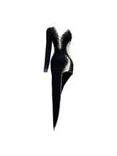 Load image into Gallery viewer, Sabine One Shoulder Embellished Bandage Dress

