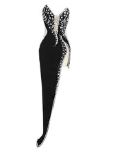 Load image into Gallery viewer, Sabine Strapless Embellished Bandage Dress In Black
