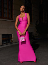 Load image into Gallery viewer, Sadira Bandage Maxi Dress In Hot Pink
