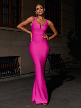 Load image into Gallery viewer, Sadira Bandage Maxi Dress In Hot Pink
