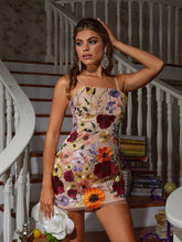 Load image into Gallery viewer, Saige Flower Embroidered Mini Dress In Blush
