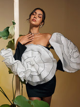 Load image into Gallery viewer, Selasi Off Shoulder Flower Mini Dress
