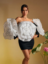 Load image into Gallery viewer, Selasi Off Shoulder Flower Mini Dress
