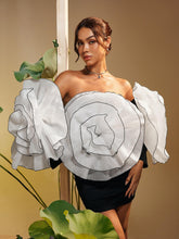 Load image into Gallery viewer, Selasi Off Shoulder Flower Mini Dress
