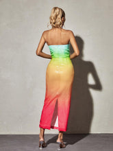 Load image into Gallery viewer, Shanti Strapless Sequin Ombre Maxi Dress

