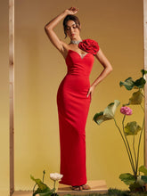 Load image into Gallery viewer, Sonny One Shoulder Flower Maxi Dress
