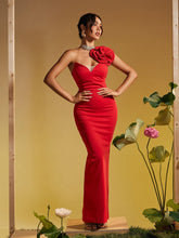 Load image into Gallery viewer, Sonny One Shoulder Flower Maxi Dress
