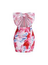 Load image into Gallery viewer, Susanna Sequin Bow Cutout Mini Dress
