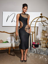 Load image into Gallery viewer, Tafari Cutout Bandage Midi Dress
