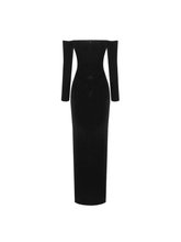 Load image into Gallery viewer, Tal Off Shoulder Lace Velvet Dress
