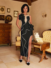 Load image into Gallery viewer, Tanuja Sleeveless Flower Bandage Midi Dress
