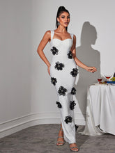 Load image into Gallery viewer, Teadoir Flower Crystal Bandage Mini Dress
