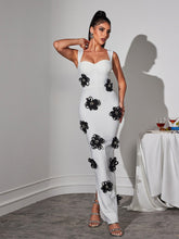 Load image into Gallery viewer, Teadoir Flower Crystal Bandage Mini Dress
