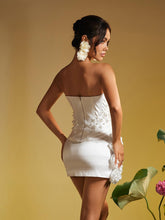 Load image into Gallery viewer, Thaddai Flower Pearl Crystal Skirt Set
