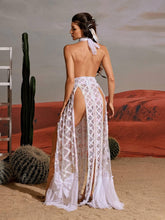 Load image into Gallery viewer, Tibor Sequin Split Mesh Maxi Dress
