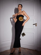 Load image into Gallery viewer, Timoteo Strapless Flower Bandage Maxi Dress
