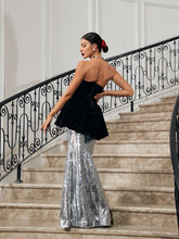 Load image into Gallery viewer, Trudy Patchwork Velvet Mermaid Dress
