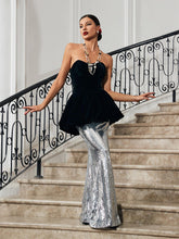 Load image into Gallery viewer, Trudy Patchwork Velvet Mermaid Dress

