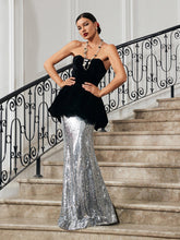 Load image into Gallery viewer, Trudy Patchwork Velvet Mermaid Dress
