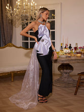 Load image into Gallery viewer, Tsanko Crystal Split Bandage Dress
