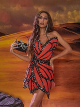 Load image into Gallery viewer, Vega Butterfly Sequin Pearl Mini Dress
