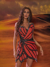 Load image into Gallery viewer, Vega Butterfly Sequin Pearl Mini Dress
