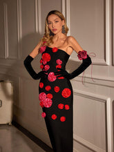 Load image into Gallery viewer, Ventura One Shoulder Flower Bandage Dress
