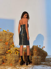 Load image into Gallery viewer, Vilma Strapless Patchwork Sequin Mini Dress
