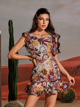 Load image into Gallery viewer, Viveka Flower Sequin Mini Dress
