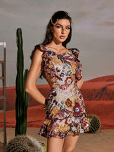 Load image into Gallery viewer, Viveka Flower Sequin Mini Dress
