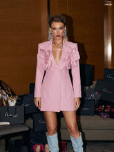 Load image into Gallery viewer, Wiwi Flower Embellished Blazer Dress

