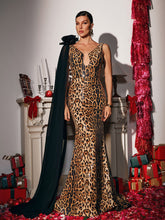 Load image into Gallery viewer, Yenphan Leopard Sequin Maxi Dress
