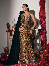 Load image into Gallery viewer, Yenphan Leopard Sequin Maxi Dress

