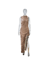Load image into Gallery viewer, Yusuf Sleeveless Asymmetric Sequin Dress
