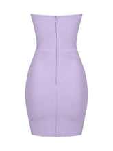 Load image into Gallery viewer, Zander Strapless Cutout Bandage Dress In Lilac
