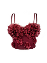 Load image into Gallery viewer, Tayna Spaghetti Flower Top
